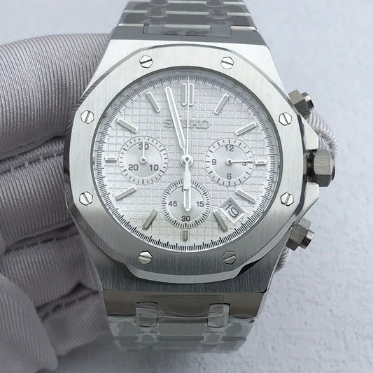 Seikokings Royal Oak Chrono White